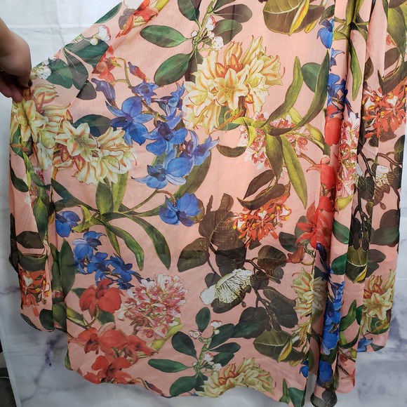 GIBSON LATIMER Floral Hi-low Wrap Around Dress M - Picture 11 of 11